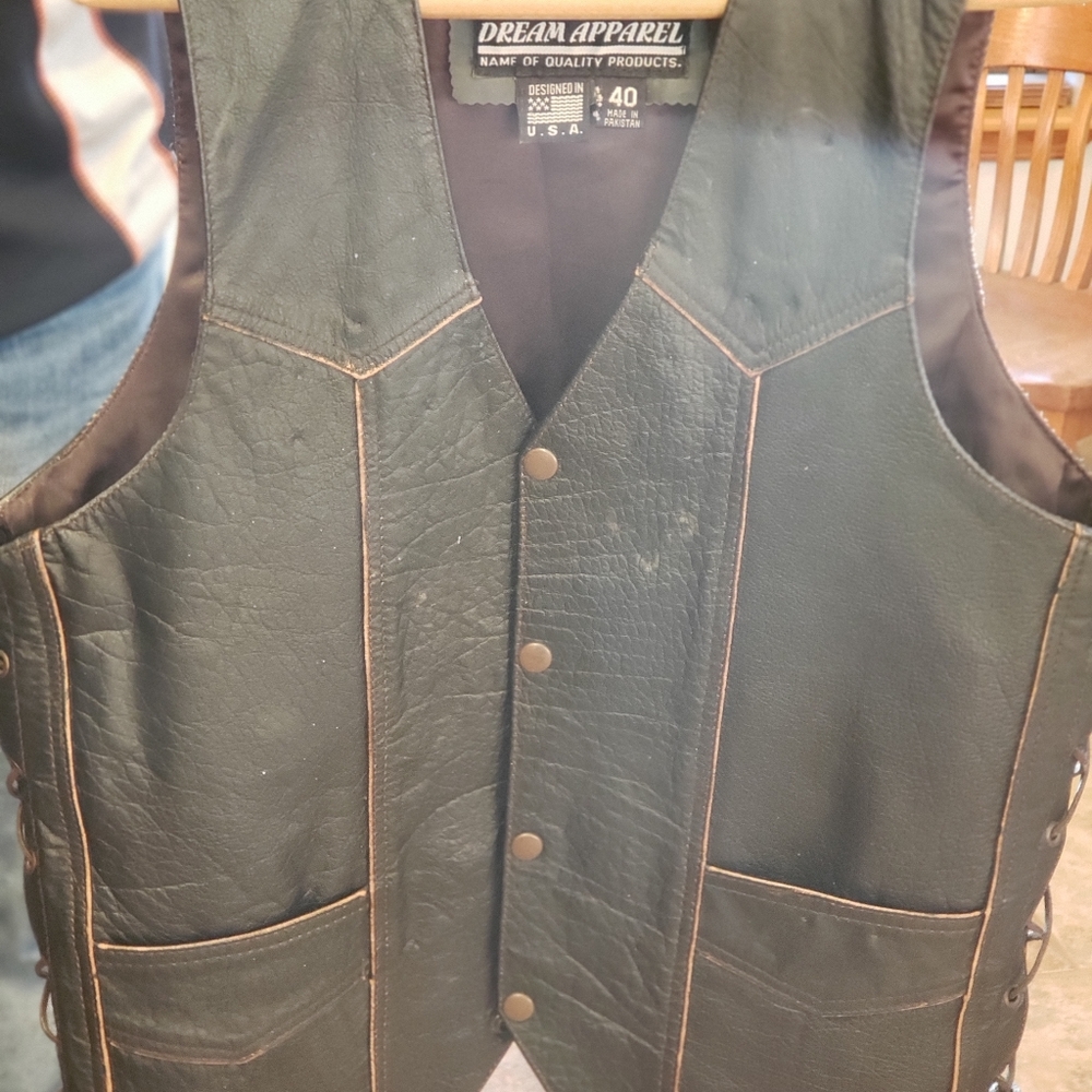Biker Leather Vest